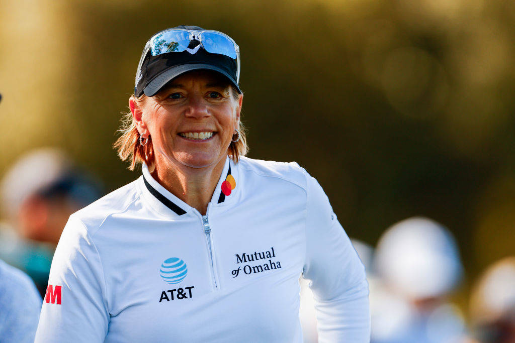 Annika Sorenstam in action in 2024